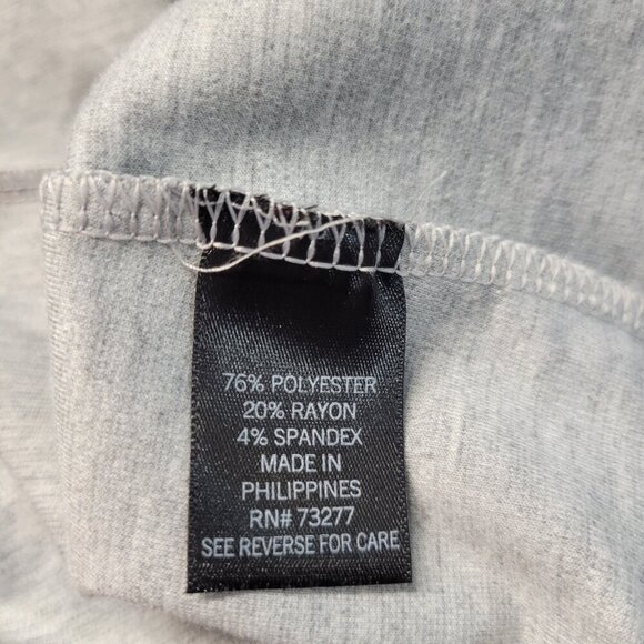 Simply Vera VeraWang XXL Light Heathered Gray Short Sleeve Ruffle Blouse - Picture 9 of 11